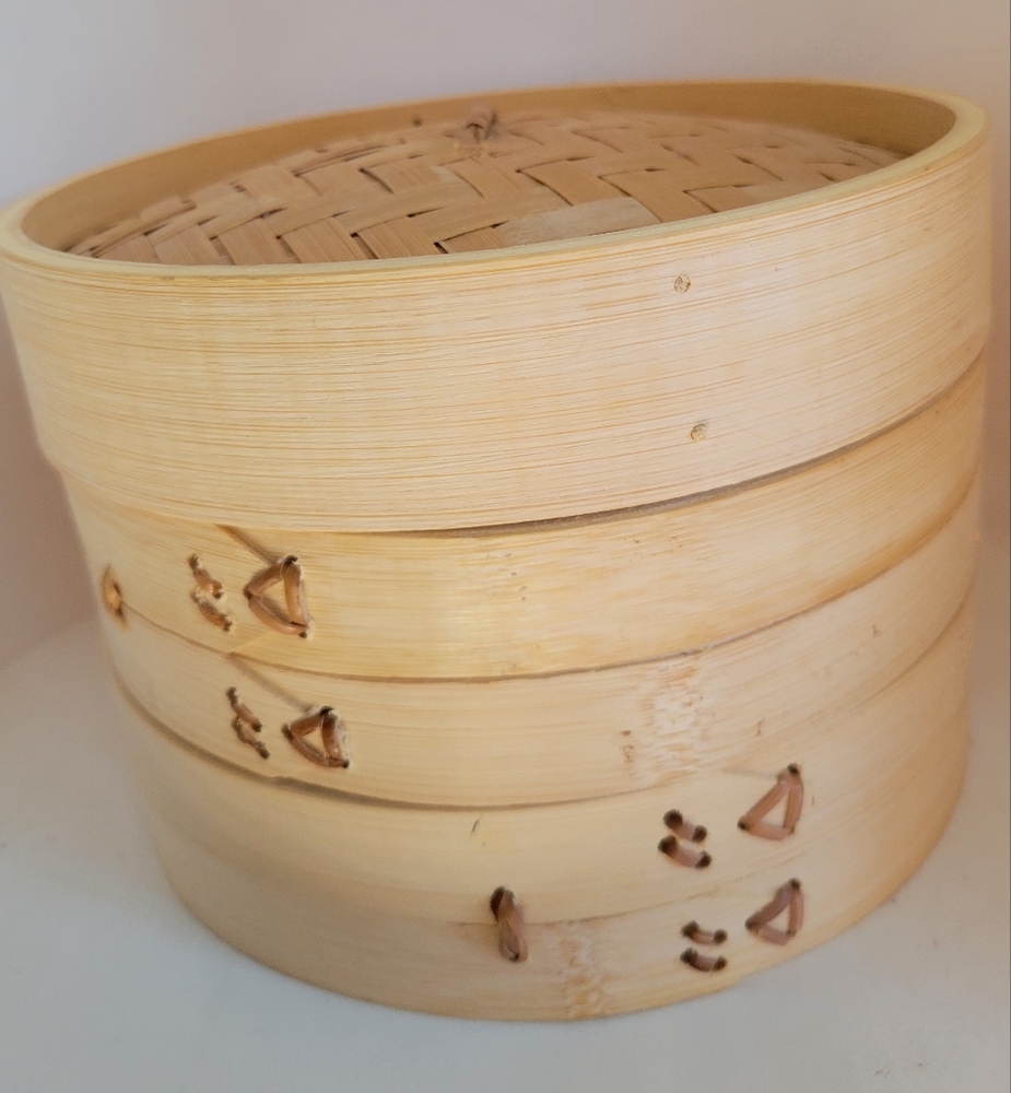 Bamboo Steamer for Dumplings,Vegetables, Chicken, Fish Steamer Basket